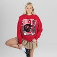 thumbnail image 4 of Women's Gameday Couture Red Houston Texans Classic Archives Premium Fleece Sweatshirt, 4 of 5