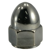 5/8"-11 Black Chrome Plated Steel Coarse Thread Acorn Nuts (3 pcs.)