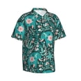 thumbnail image 3 of Xecao Lephants in the Jungle print Hawaiian shirt - a stylish short-sleeve button-down for men, perfect for casual beach and tropical outings., 3 of 9