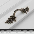 thumbnail image 7 of 64mm Nordic Zinc Alloy Vintage Bronze Flower Drawer Pulls Silver White Cabinet Wardrobe Knobs Door Pullers Furniture Handle (Shiny Gold), 7 of 7