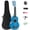 Blue, variant on Ktaxon 21 Inch Ukulele for Beginner, Full Basswood Soprano Ukulele Starter Set with Strap, String, Tuner, Pick, Cloth, Black