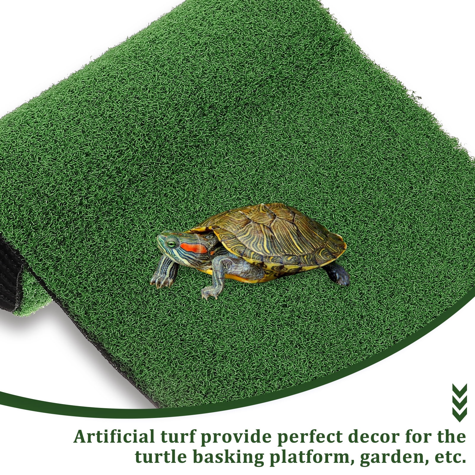 Turtle Basking Platform Turf, 2pcs Turtle Basking Platform Turf Simulated Turtle Turf Fish Tank Simulation Turf Climbing Platform Turf