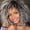 Grey, variant on Short Curly Heat Resistant Kinky Bangs Wig, Black