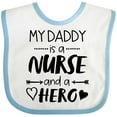 thumbnail image 3 of Inktastic My Daddy is a Nurse and a Hero Boys or Girls Baby Bib, 3 of 4