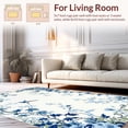 thumbnail image 2 of ODIKA 6'x9' Machine Washable Non-Slip Area Rug, Timeless Botanical Elegant Leafy Vine Accent High Traffic Rug, Blue, 146976, 2 of 7