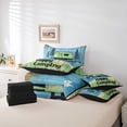 thumbnail image 6 of Catabedysis Vintage Camping 7 Pieces Full Size Bedding Sets,Camper Print Full Size Bed in a Bag For Boys,Multicolor,Black Reversible, 6 of 7