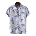 thumbnail image 1 of Floenr Mens T Shirts,Men Casual Buttons Beach Turndown Solid Fashion Single-breasted Short-sleeved Shirt, 1 of 9