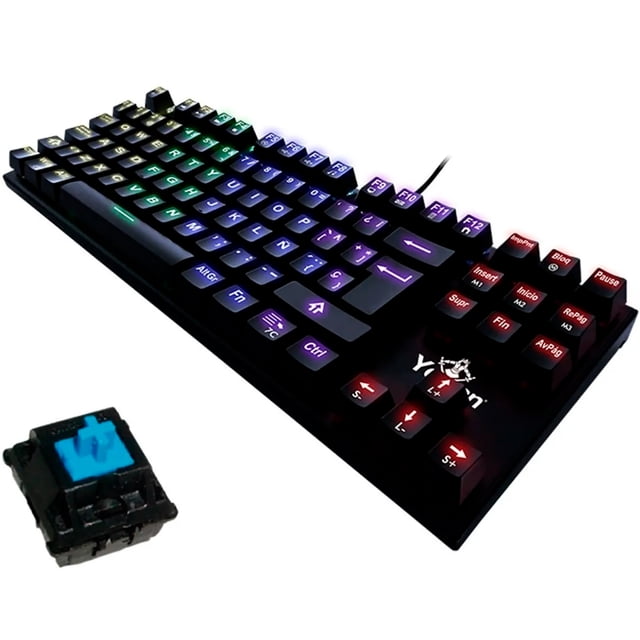 Teclado Mecánico Gamer Yeyian Spark 2000 RGB, USB. Switch Azul. Yeyian Spark 2000 Switch Azul Mecanico RGB YAT1804