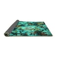 thumbnail image 2 of Ahgly Company Indoor Round Abstract Turquoise Blue Contemporary Area Rugs, 8' Round, 2 of 4