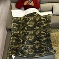thumbnail image 3 of 50" x 80" Blanket Throw Comfort Warmth Soft Cozy Air Conditioning Easy Care Machine Wash Camouflage, 3 of 5