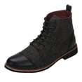 thumbnail image 1 of AnuirheiH Pointed Toe Boots for Men's New Casual Lace-up Mid Calf Men's Boots Clearance Under $10, 1 of 3