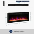 thumbnail image 6 of BELLEZE 42" Electric Fireplace Heater, 1400 W Recessed & Wall Mounted Electric Fireplace with Remote Control, Freestanding Heater with Adjustable Flame Color and Brightness, Timer, Touch Screen, 6 of 7