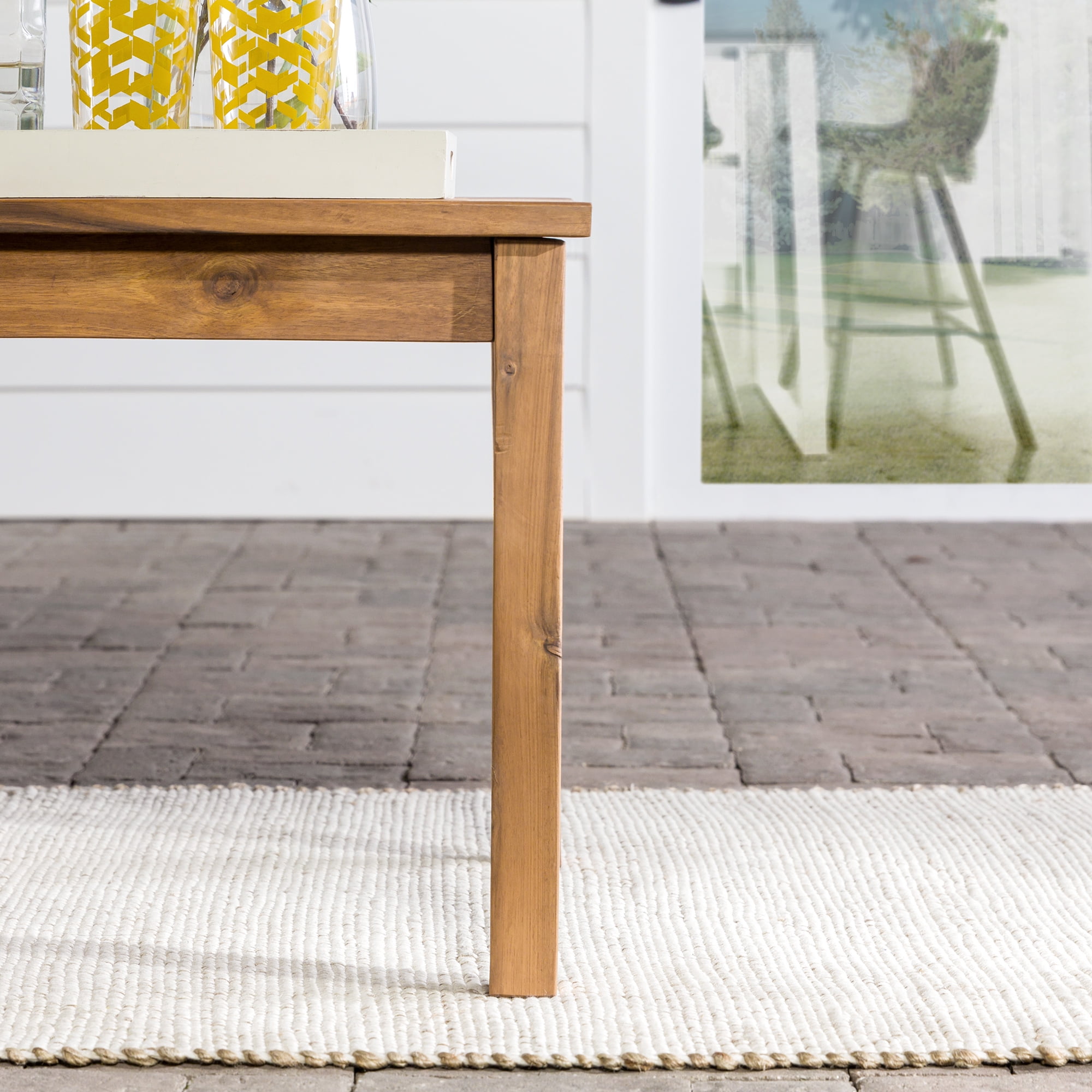 Manor Park Acacia Wood Outdoor Patio End Table, Brown