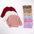thumbnail image 6 of 6M-4T Baby Girl Boy Warm Chunky Knit Sweater Blouse Pullover Sweatshirt Long Sleeve Jumpers Tops for Infant Toddler, 6 of 9