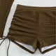 thumbnail image 3 of Gibobby Trajes de Baño para Mujer Bikini de talle para mujer con cuello en V, traje de baño de manga larga, bañador , conjunto de ropa interior deportiva(Café,G), 3 of 5