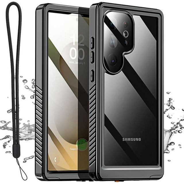 Pour Samsung Galaxy S25 Ultra Étui Étanche, Transparente Antichoc Anti-Neige Anti-Poussière Étui Intégrale Robuste Transparente pour Galaxy S25 Ultra avec Protection d'Écran Intégrée
