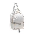 thumbnail image 2 of Apto para mini mochila lindejuan PALM SPRINGS bolso de hombro de lujo inserto de almohada moldeadora, 2 of 4