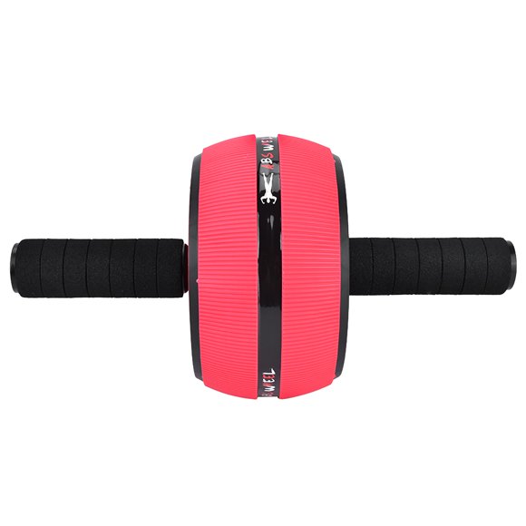 Abdominal Wheel Roller Trainer Fitness Equipment Gym Home Exercise Tool with Training Pad(red&black )