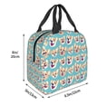 thumbnail image 3 of Easygdp Cute Corgi Head Bolsa Térmica Premium - Tela Oxford Impermeable, Gran Capacidad, Bolsillo Frontal, Unisex para Trabajo, Escuela, Actividades al Aire Libre y Picnics, 3 of 8