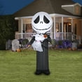 thumbnail image 2 of Disney Halloween Jack Skellington Airblown Yard Inflatable, 5', 2 of 6