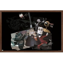 Disney Tim Burton's The Nightmare Before Christmas - Distorted Group Wall Poster, 14.725" x 22.375" Framed