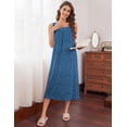 thumbnail image 4 of Ekouaer Long Sleeveless Nightgowns for Women Ladies Night Gown Embroidery Sleepdress Tank Nightdress Victorian Sleepshirt, 4 of 6