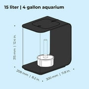 biOrb Flow 15 Aquarium with Standard Light - 4 Gallon, Black, Acrylic