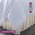 thumbnail image 2 of Home Details 18" Drop Wrap Around Bed Ruffle Queen/King in Beige (78x80x18), 2 of 7
