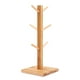 thumbnail image 1 of Soporte para tazas de madera, estado de almacenamiento de tazas de café en ma de árbol, gancho con seis ganchos., 1 of 12