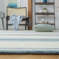 thumbnail image 4 of SAFAVIEH Metro Bruno Striped Runner Rug, Blue/Ivory, 2'3" x 8', 4 of 9