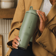 HydroJug Ease2o Insulated Stainless Steel Water Bottle with Straw & Chug Lid, Leak-Resistant, Cup Holder Friendly – 40oz, Courtyard
