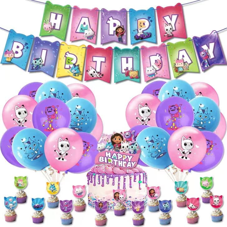 Gabbys Dollhouse Birthday Party Supplies Party Decorations Cupcake