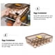 thumbnail image 4 of Caja de almacenamiento de huevos, gran capacidad, dispensador de huevos, estuche para refrigerador, camping, picnic, viajes, portátil, color marrón, 4 of 6