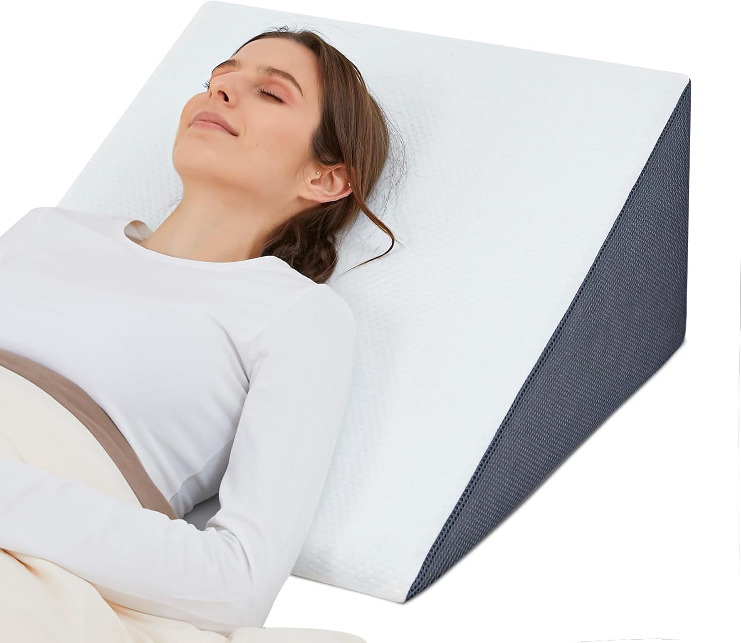 Wedge Pillow for Sleeping Side Sleeper Support Back Pain Relief Post Surgery Pregnancy Ankle Elevation Bed Positioner