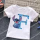 thumbnail image 3 of Camiseta de algodón con letras ABCD de Stitch para niños, camisetas combinadas, camisetas de dibujos animados Kawaii, ropa informal para niños y niñas, camisetas Harajuku para niños y niñas, 3 of 5