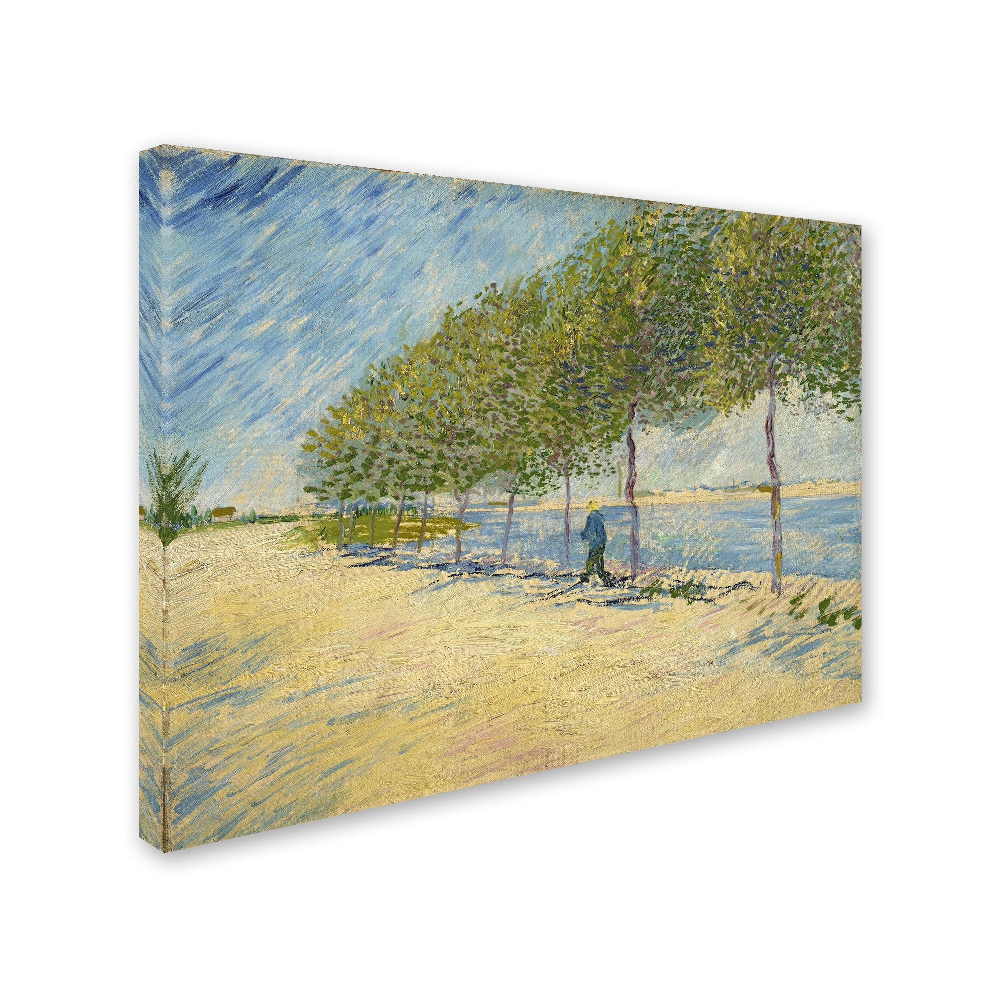 Van Gogh 'Along The Seine' Canvas Art