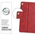 thumbnail image 5 of Dteck Case for Apple iPad 9th Generation 10.2 inch (2021 Released), Luxury Leather Rhombus Patterned Wallet Card Holder iPad 8th/7th Gen 10.2" Case Folio Protective Kickstand Cover,Red, 5 of 5