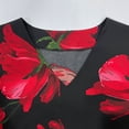 thumbnail image 5 of Jsaierl 3/4 Length Sleeve Tops for Women Casual V Neck Shirts Cute Graphic Ladies Blouses Classic Vacation Tunic Top S-2XL, 5 of 9