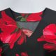 thumbnail image 2 of TaTaai Women's Floral Print V-Neck 3/4 Sleeve Top Loose Fit Lightweight Stretch Elegant Blouse Casual Daily Work Wear Gift, 2 of 8