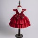 thumbnail image 4 of Odeerbi Niñas Verano Sparkly Lentejuelas Princesa Vestido Satén Tul Cumpleaños Vestido de Noche Ruffle Manga Arco Vestido de Flor Niña Vestidos Formales, 4 of 5