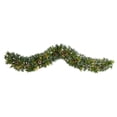 thumbnail image 2 of Nearly Natural 6ft. Snow Tipped Christmas Artificial Garland with 35 Clear LED Lights and Pine Cones, 2 of 5