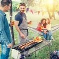thumbnail image 6 of Folding Camping Table, Portable Picnic Table, 3x2 FT Lightweight Grill Table with Adjustable Height, Carry Handle, Metal Folding Table for Picnic Camping Cooking BBQ,Silver, 6 of 13