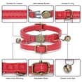 thumbnail image 5 of Vintage Style Leather Breakaway Cat Collar - Cute Cat Collar Adjustable, Durable, Retro Bell - Suitable for All Types of Cats and Small Dogs(Green）, 5 of 10