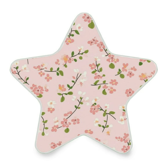 Star Shape LED Night Light Bedrooms Lighting Sensor Light Bedside Wall Plug-in Lamp for Bedroom Hallway and More Small Floral Pattern