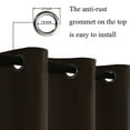 thumbnail image 7 of JIUZHEN Blackout curtains for Bedroom with Tiebacks - Room Darkening Privacy Grommet Top Window Curtains for Living Room, 42 x 63 inch Length, Brown, Set of 2 Panels, 7 of 7