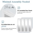 thumbnail image 5 of 60" X 80" Double 1-Lite Mirrored Door Solid Core Manufactured Wood Bi-Fold Door With Installation Hardware Kit(Closet, Pantry door), 5 of 8