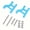 Blue, variant on NFTIGB Aluminum Alloy Front Lower Suspension Arm for TAMIYA 1:10 CC01 RC Model Car Upgrade Parts, 2.75 inches / 7 cm Length, Silver Color Variant, Complete Set of 2 Pieces for Quick Installation