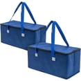 thumbnail image 1 of Sacs d'Épicerie Réutilisables – Refroidisseurs à Fermeture Éclair Extra Larges et Pliables avec Fond Renforcé en Plastique Recyclé (Pack de 2), 1 of 6