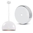 thumbnail image 2 of Aluminum Round Shape Ceiling Light Lamp Base Bulb Holder DIY Light AccessoriesSilver, 2 of 10