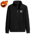 thumbnail image 3 of Sudadera con capucha para hombre, ropa masculina, sudadera con cremallera completa, jersey negro, talla grande, estética, invierno, años 90, algodón, nueva, Y2k, holgada, sin capucha, 3 of 5
